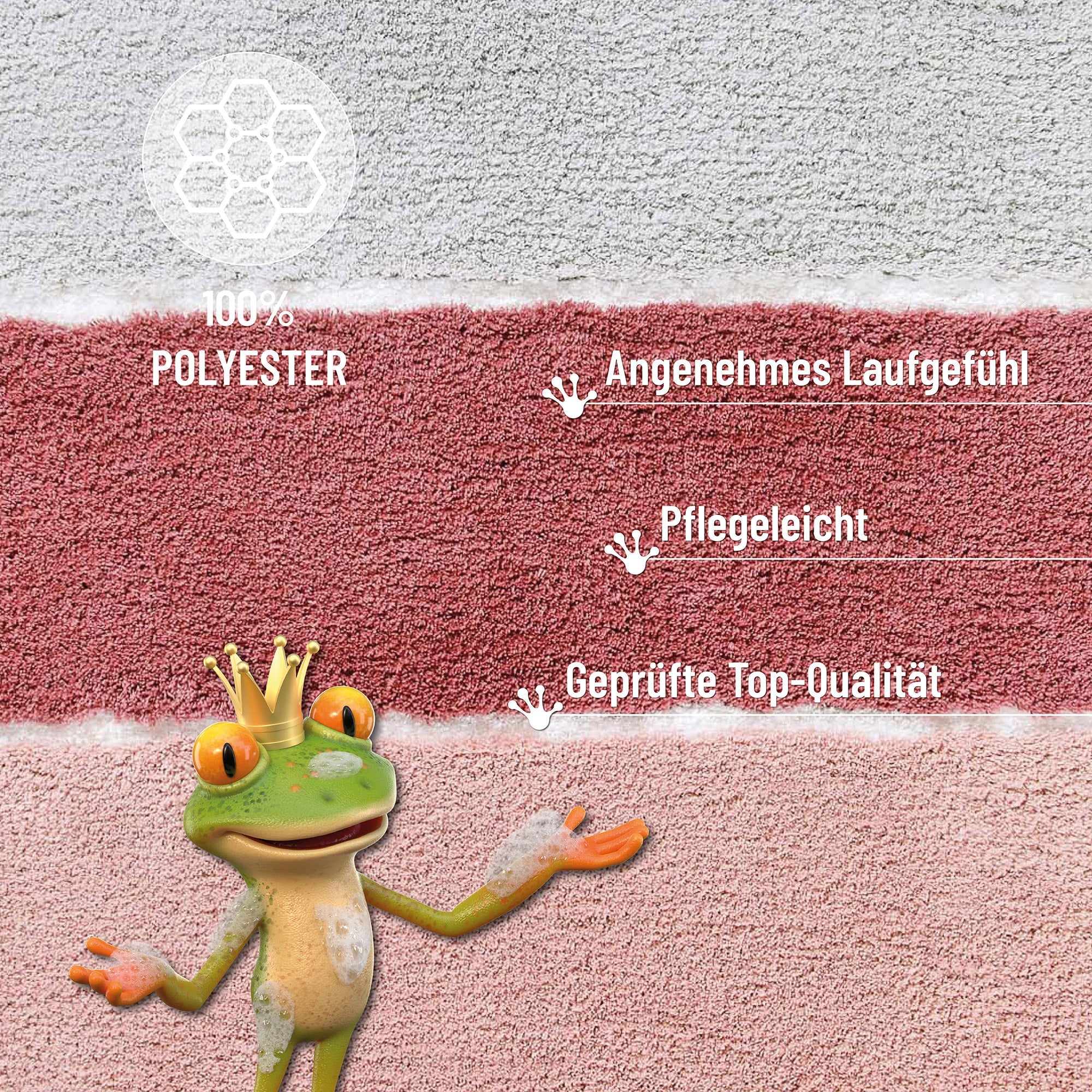 Badteppich Puder Rosa "Rio Marina" Homie Living