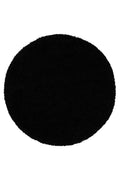 Hochflor Teppich Rund Schwarz "Shaggy Plus" 120 cm