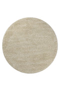 Hochflor Teppich Rund Beige "Shaggy Plus" 200 cm