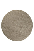 Hochflor Teppich Rund Creme Beige "Shaggy Plus" 200 cm