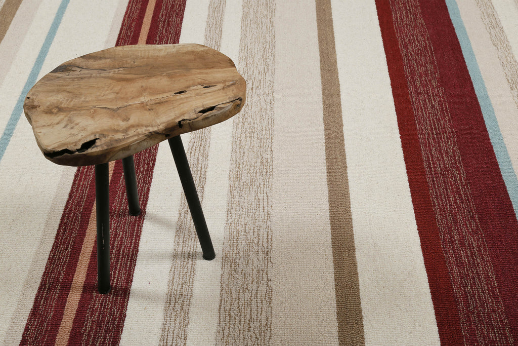 Kurzflorteppich Beige Multi aus Schurwolle "Sally" WECONhome