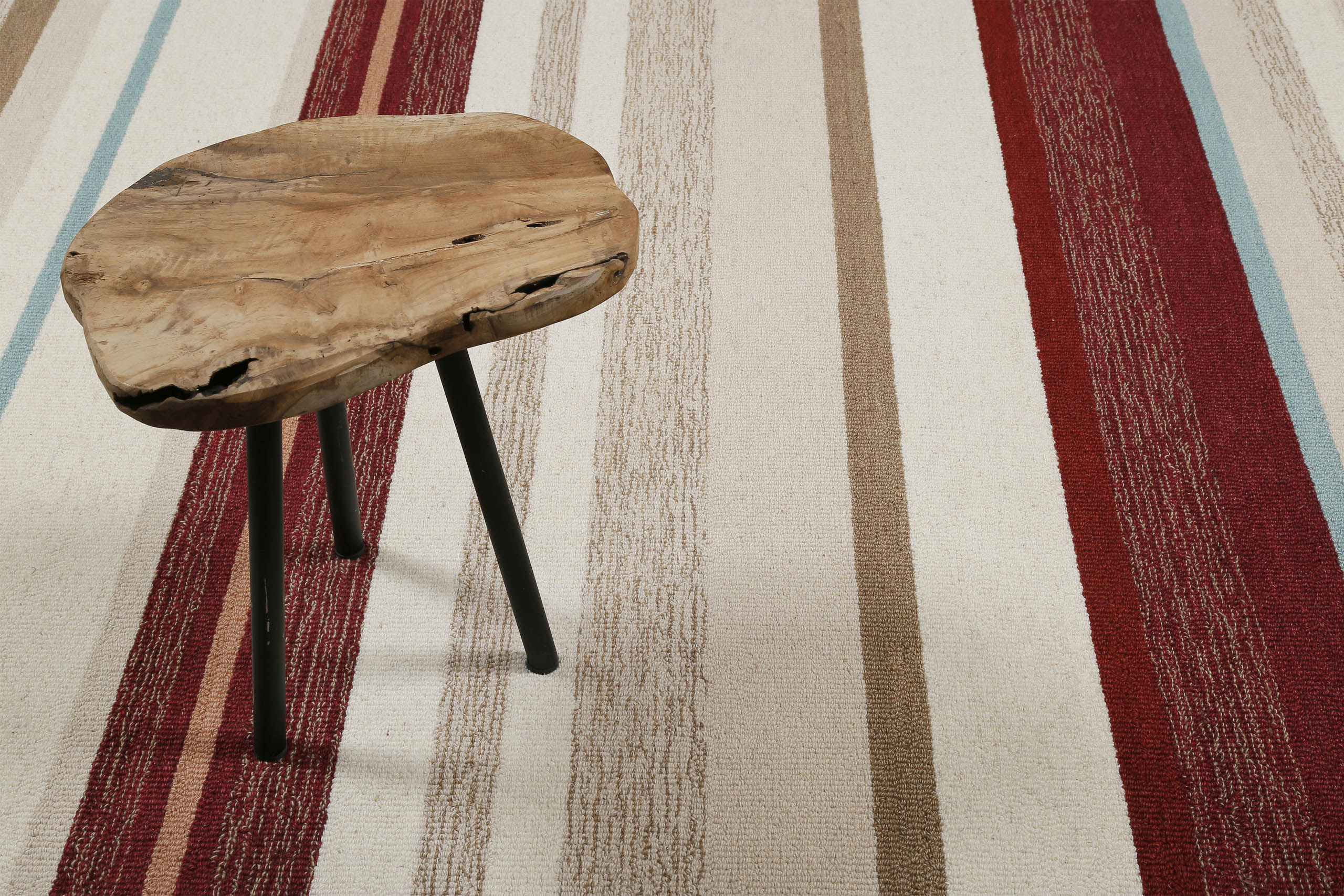 Kurzflorteppich Beige Multi aus Schurwolle "Sally" WECONhome