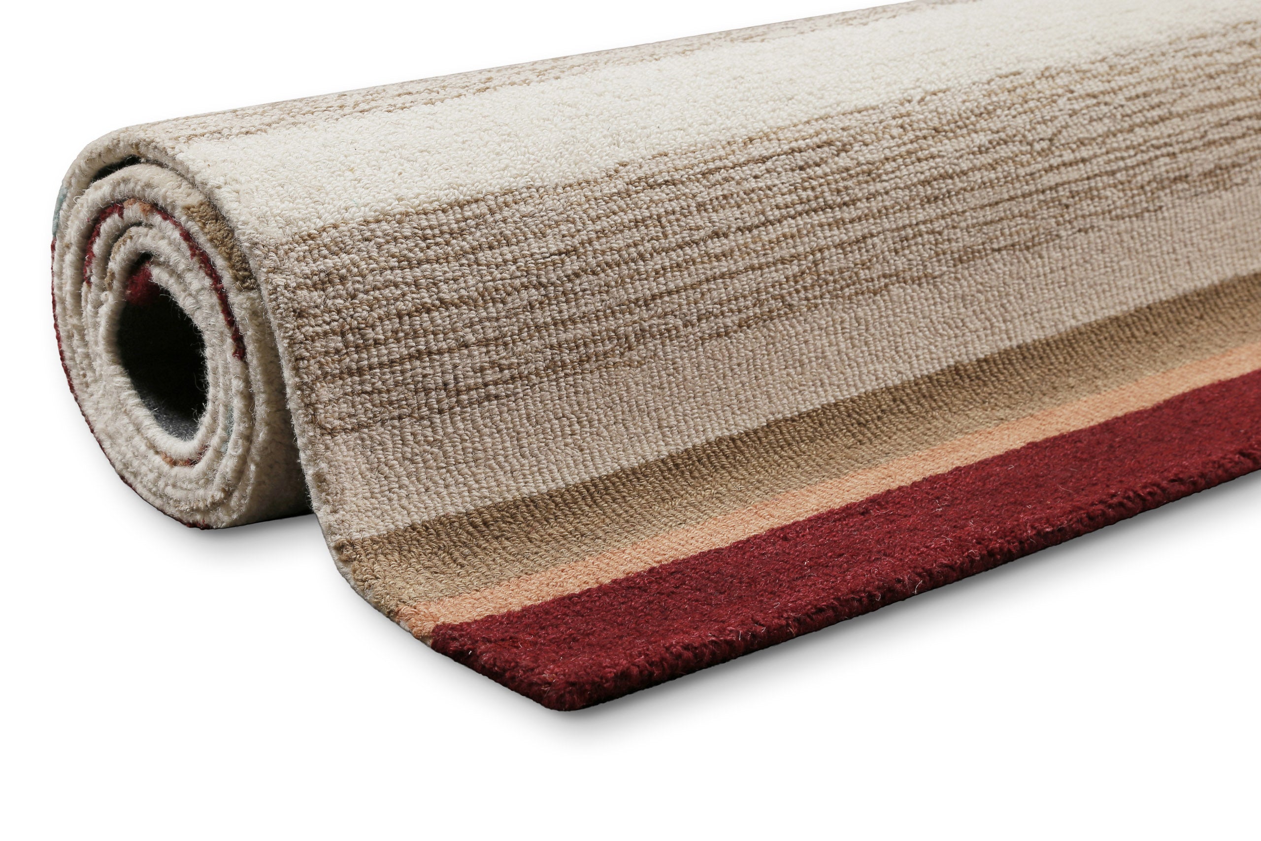 Kurzflorteppich Beige Multi aus Schurwolle "Sally" WECONhome