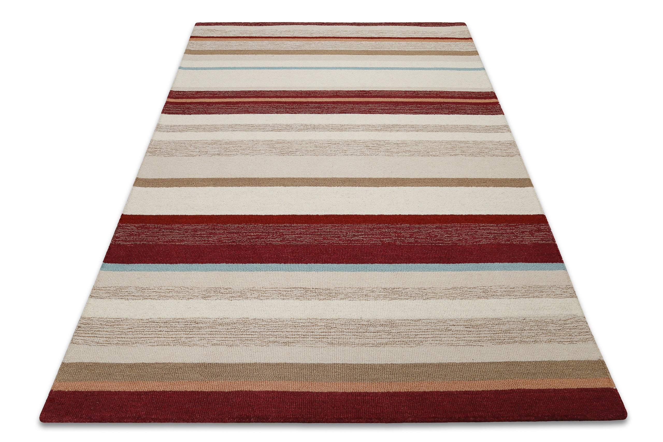Kurzflorteppich Beige Multi aus Schurwolle "Sally" WECONhome