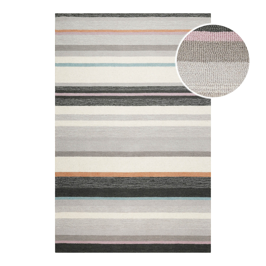 Kurzflorteppich Grau Multi aus Schurwolle "Sally" WECONhome