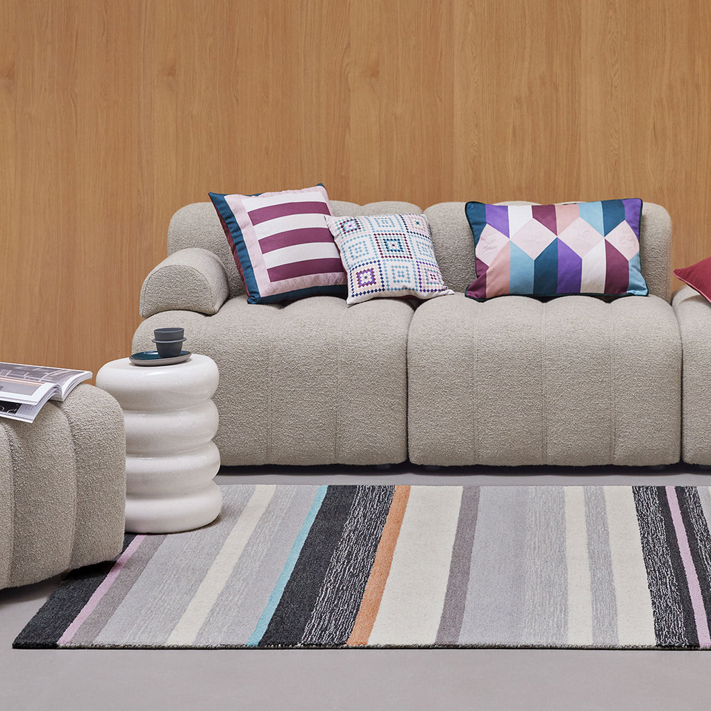 Kurzflorteppich Grau Multi aus Schurwolle "Sally" WECONhome