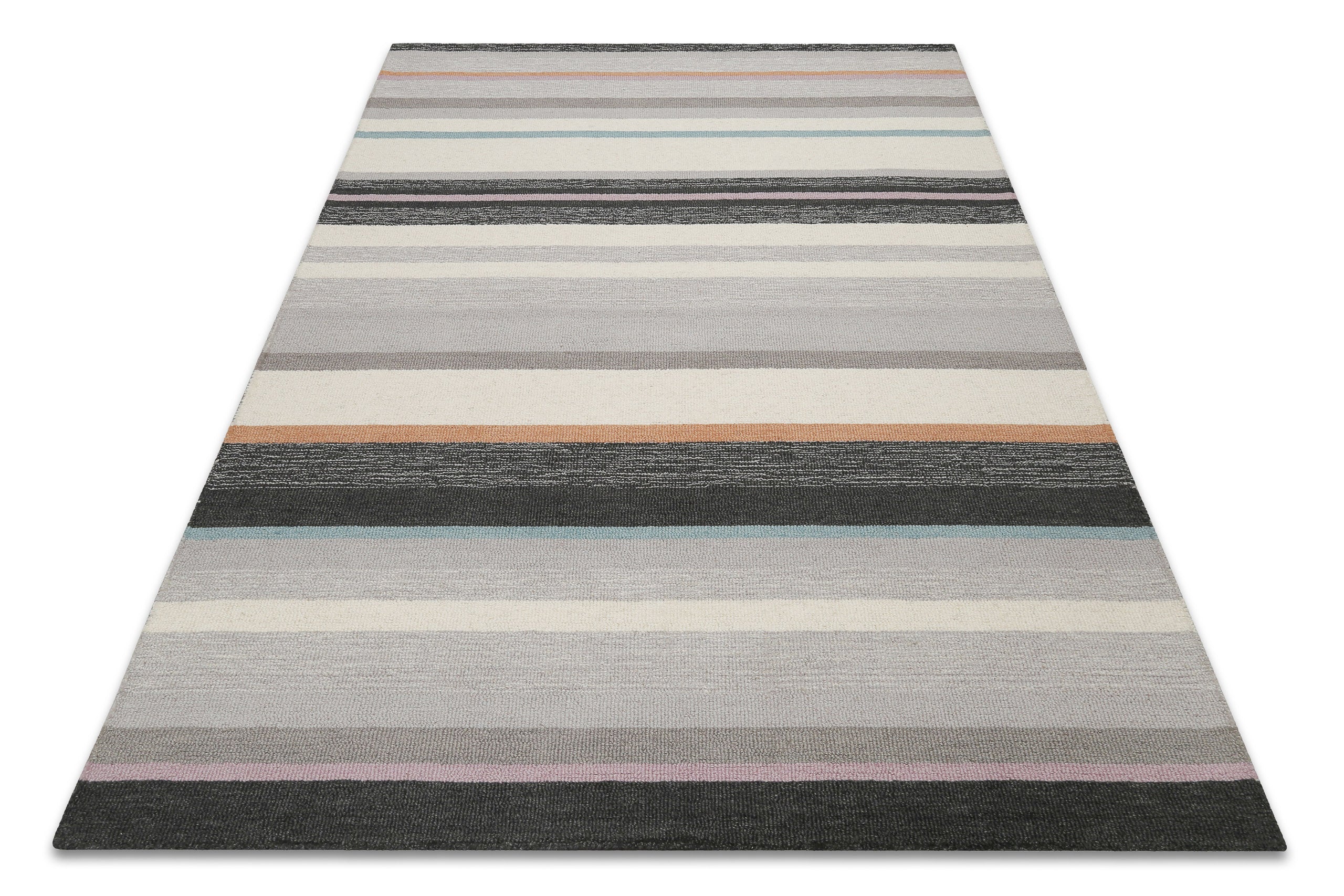 Kurzflorteppich Grau Multi aus Schurwolle "Sally" WECONhome