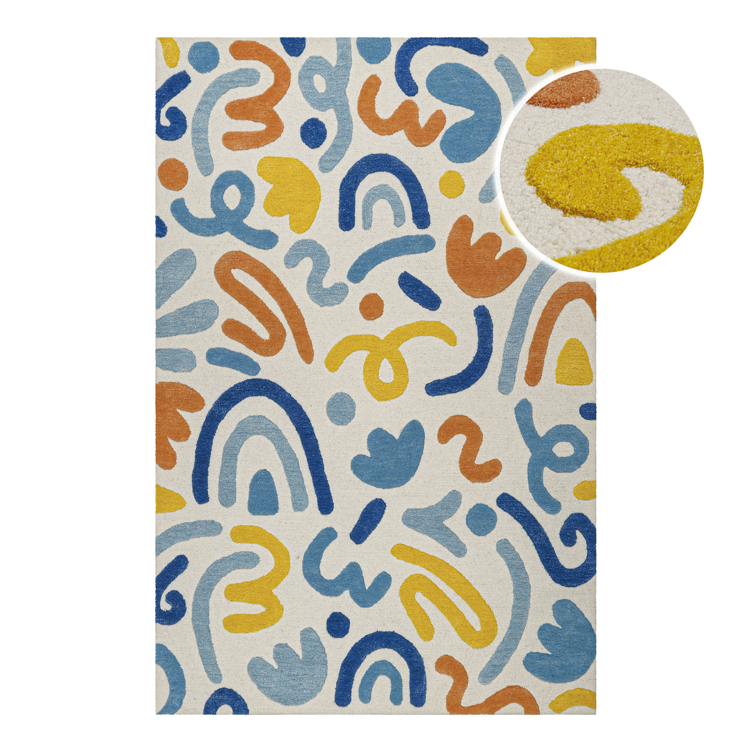 Kinderteppich aus Schurwolle Multi "Scribble" Smart Kids
