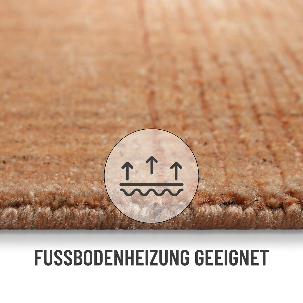 Kurzflor Teppich Kupfer Braun "Seattle" WECONhome