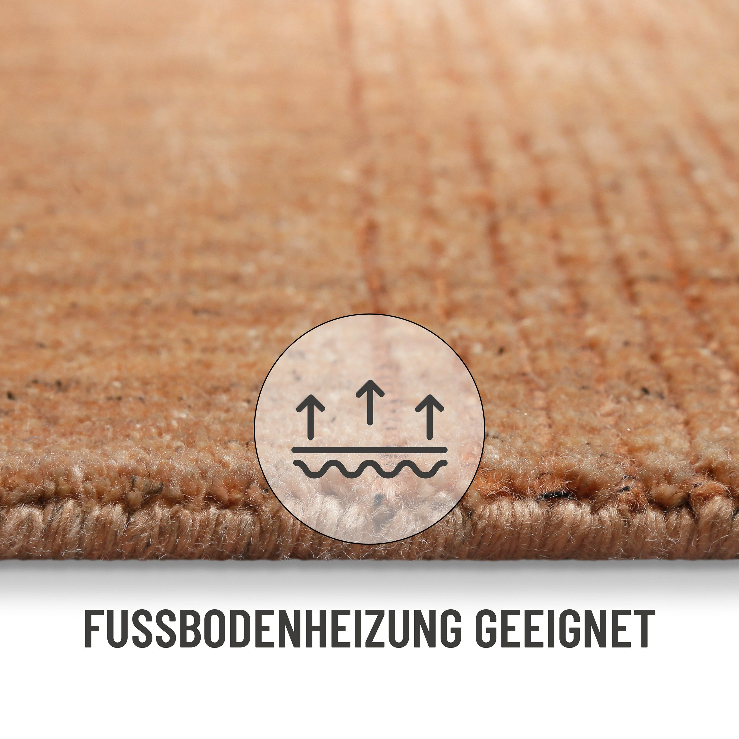Kurzflor Teppich Kupfer Braun "Seattle" WECONhome
