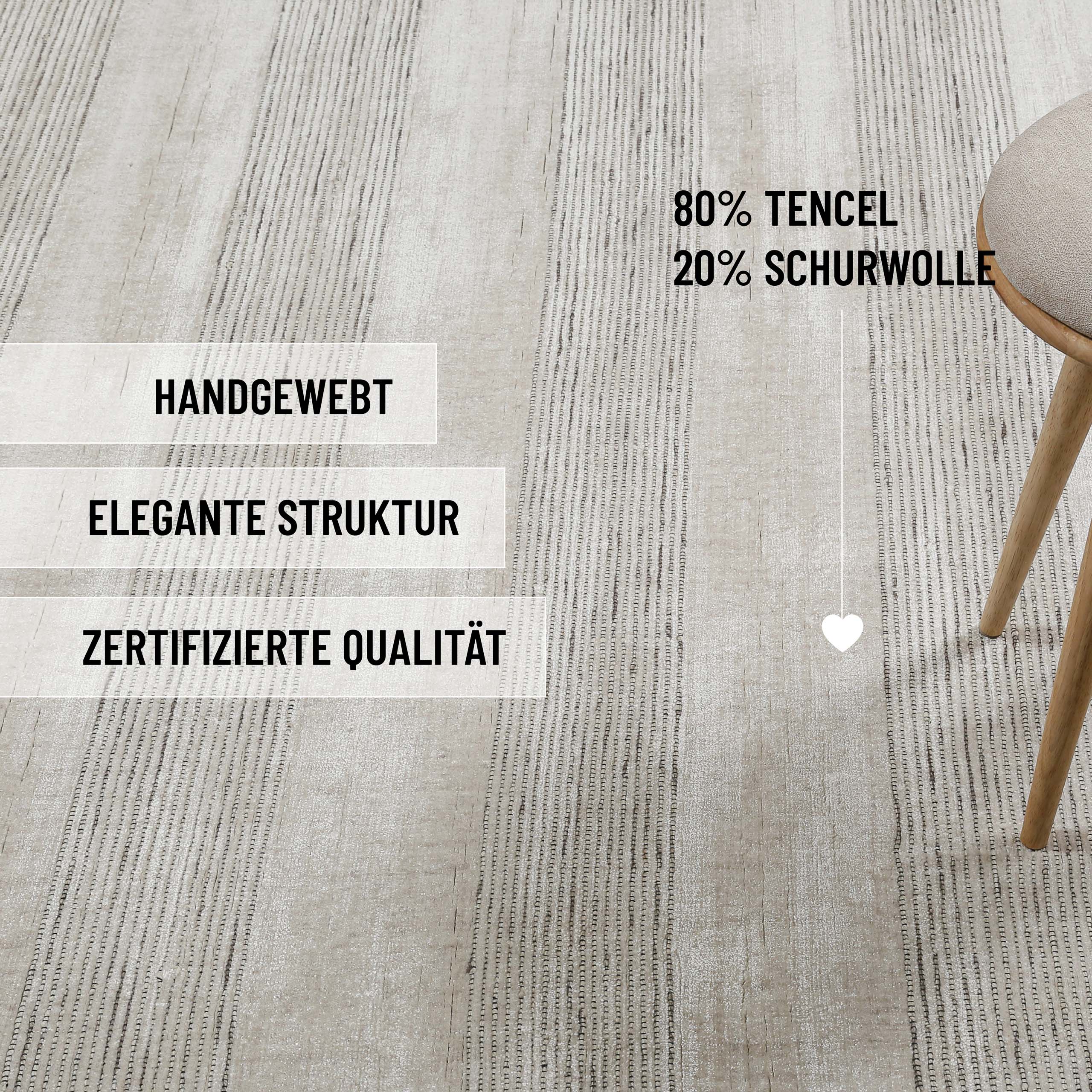 Kurzflor Teppich Perl Weiß "Seattle" WECONhome