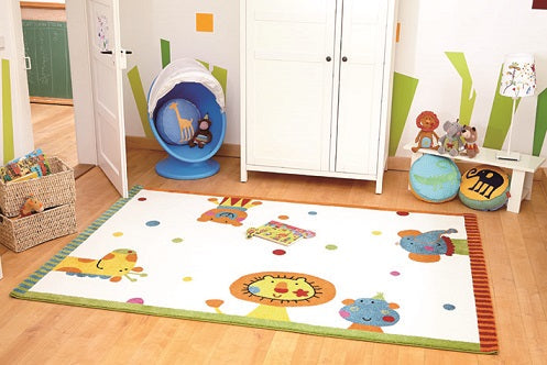 Sigikid Kinderteppich Creme Beige "Animal Festival"