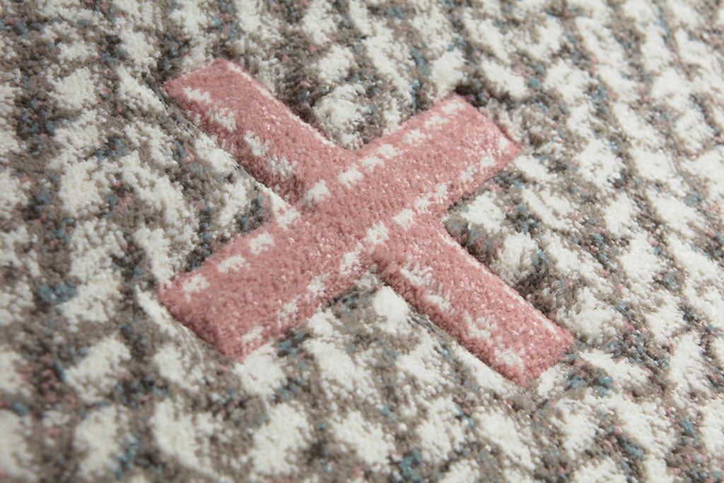 Sigikid Kinderteppich Beige Sand Rosa "Patchwork Sweety"