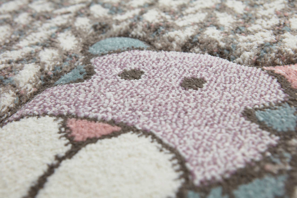Sigikid Kinderteppich Beige Sand Rosa "Patchwork Sweety"