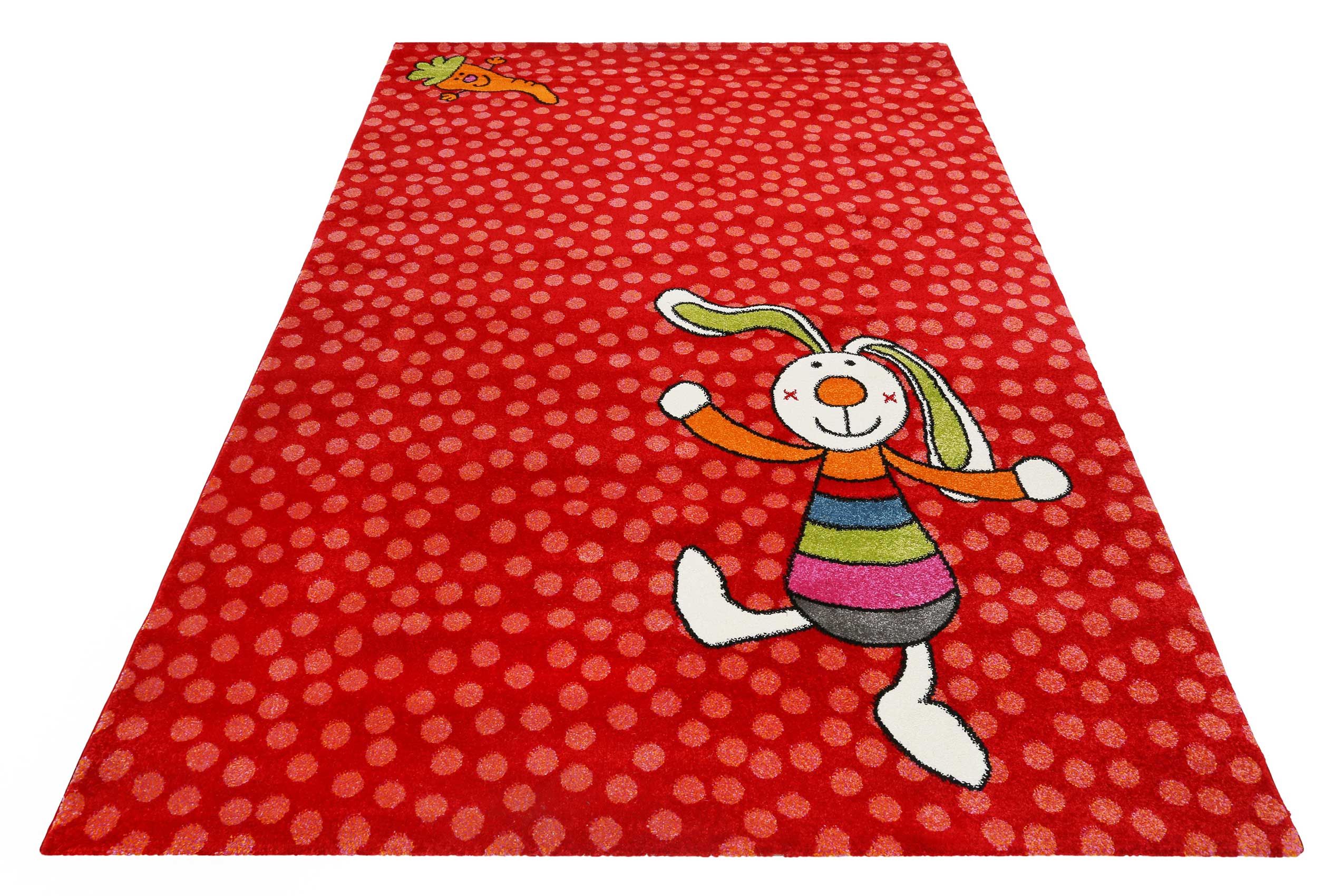 Sigikid Kinderteppich Rot "Rainbow Rabbit"