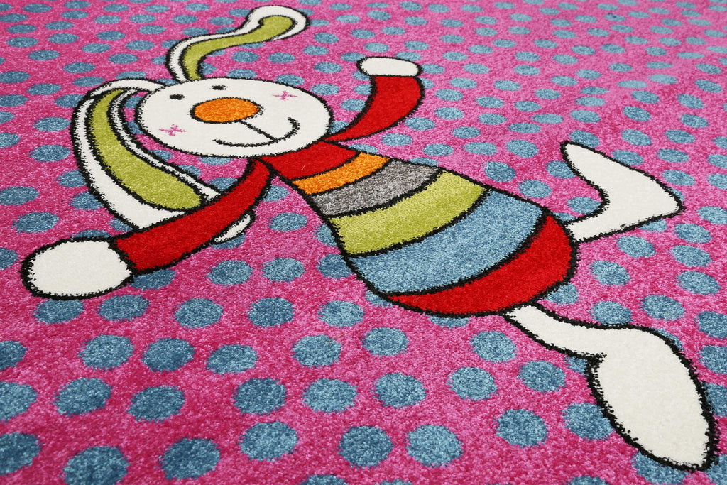Sigikid Kinderteppich Pink Blau "Rainbow Rabbit"