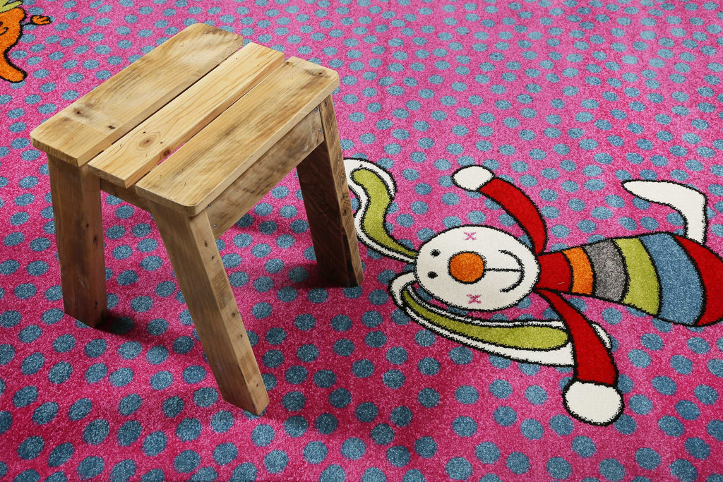 Sigikid Kinderteppich Pink Blau "Rainbow Rabbit"