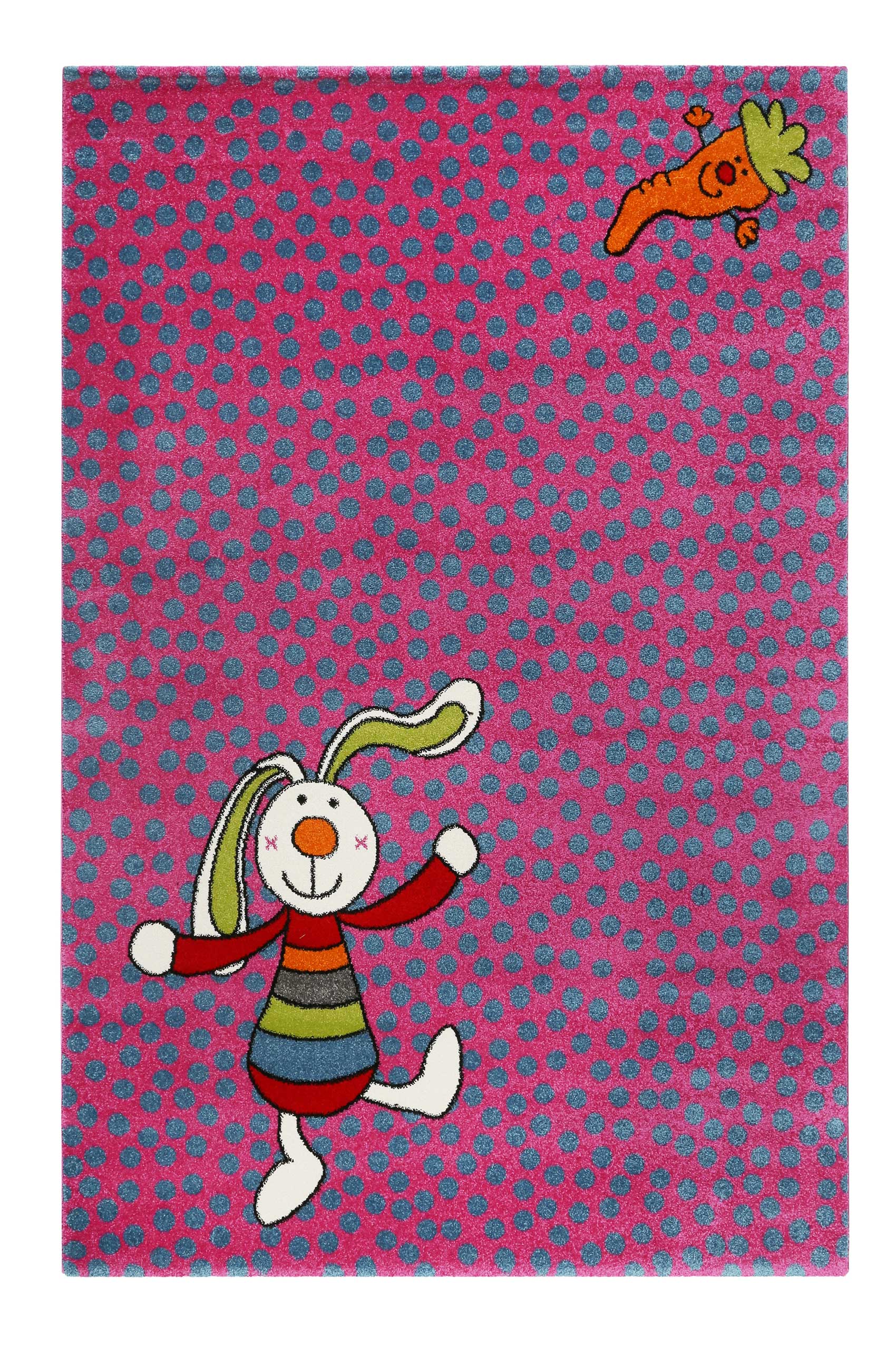 Sigikid Kinderteppich Pink Blau "Rainbow Rabbit"
