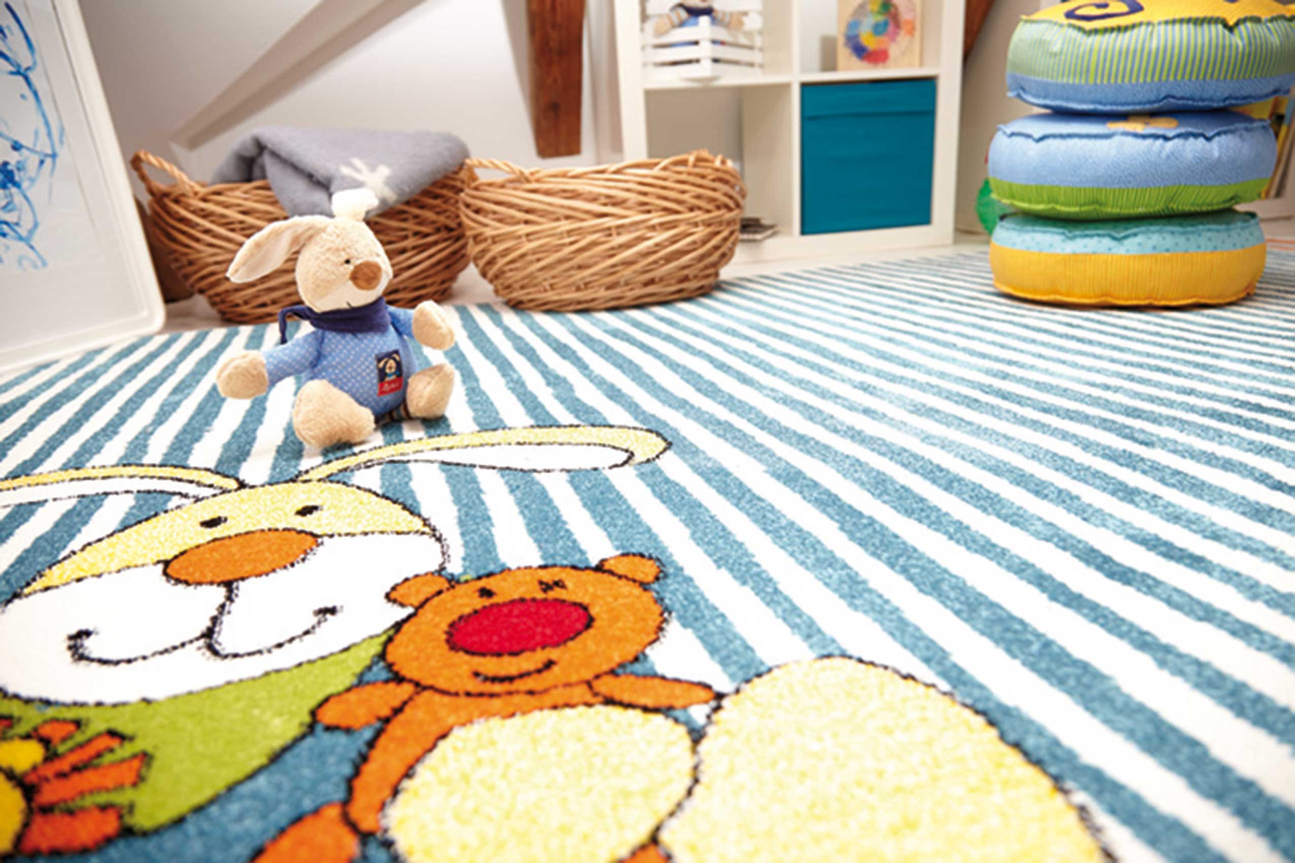 Sigikid Kinderteppich Blau "Semmel Bunny"