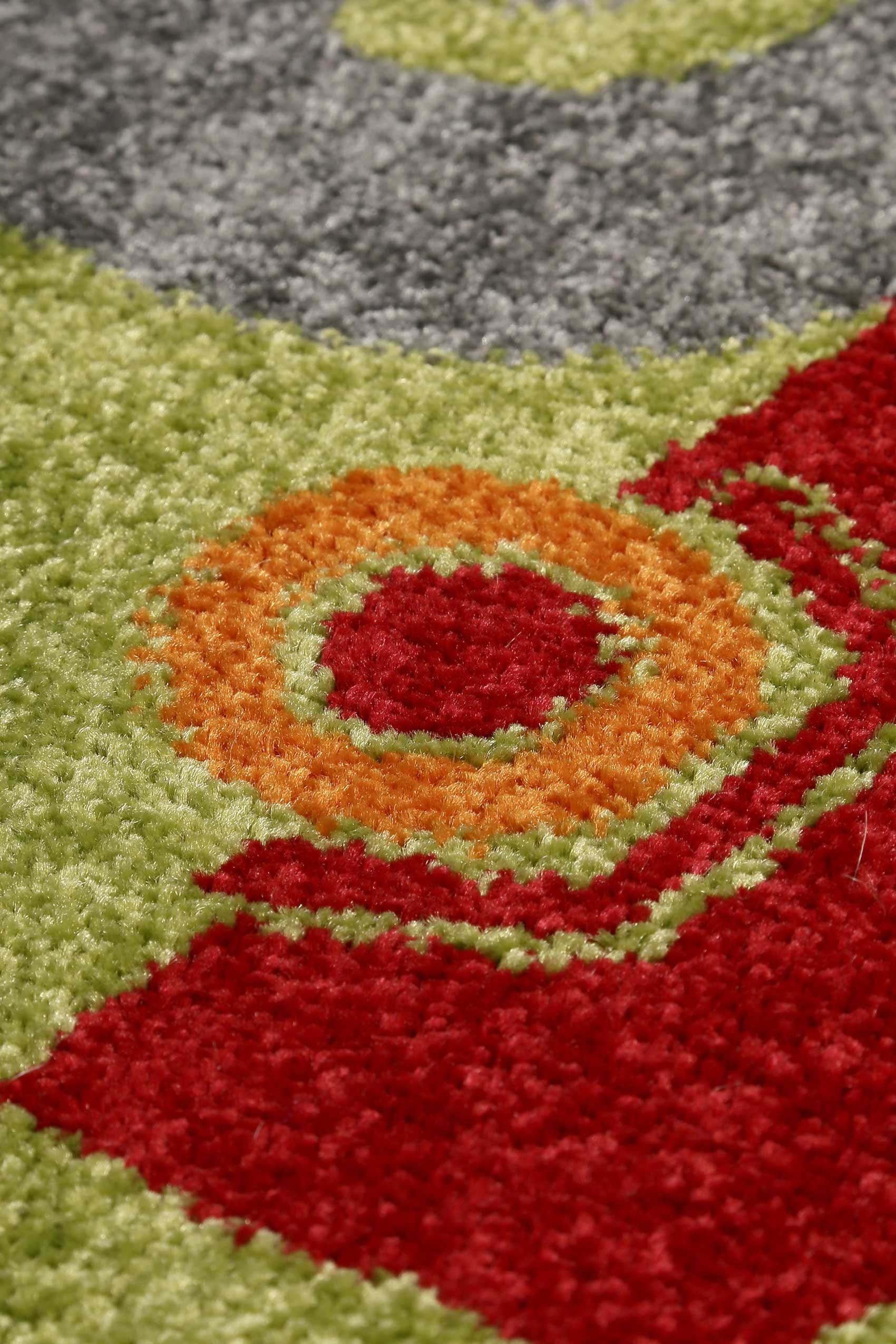 Sigikid Kinderteppich Grün Orange "Traffic"