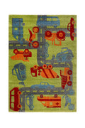 Sigikid Kinderteppich Grün Orange "Traffic"