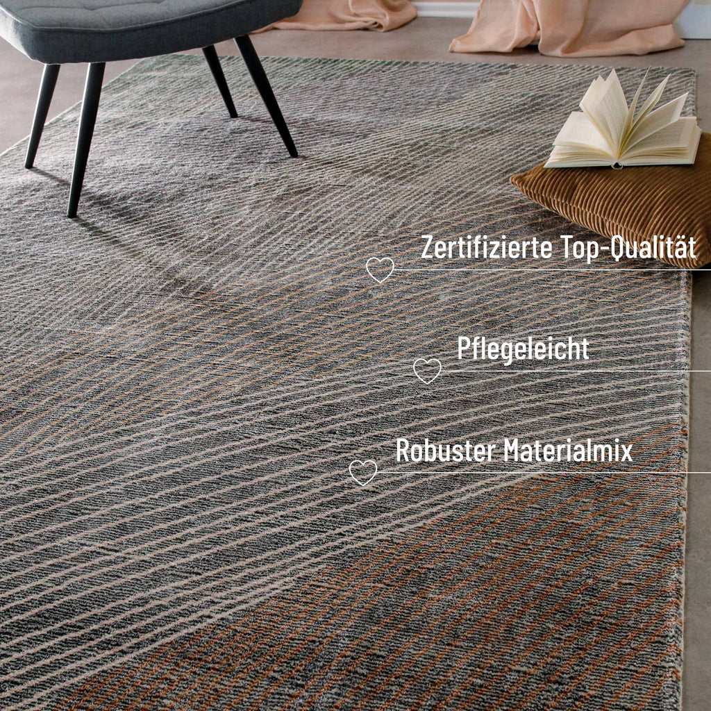 Kurzflorteppich Multi aus Viskose & Schurwolle "Skai" WECONhome