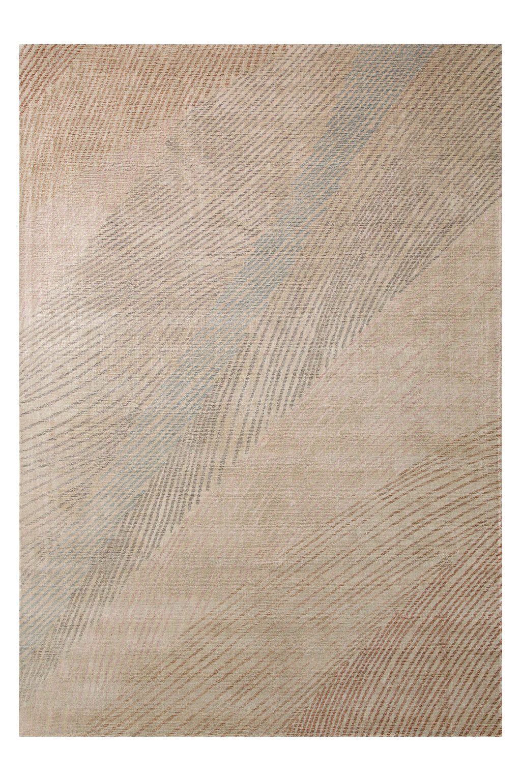 Kurzflorteppich Beige aus Viskose & Schurwolle "Skai" WECONhome
