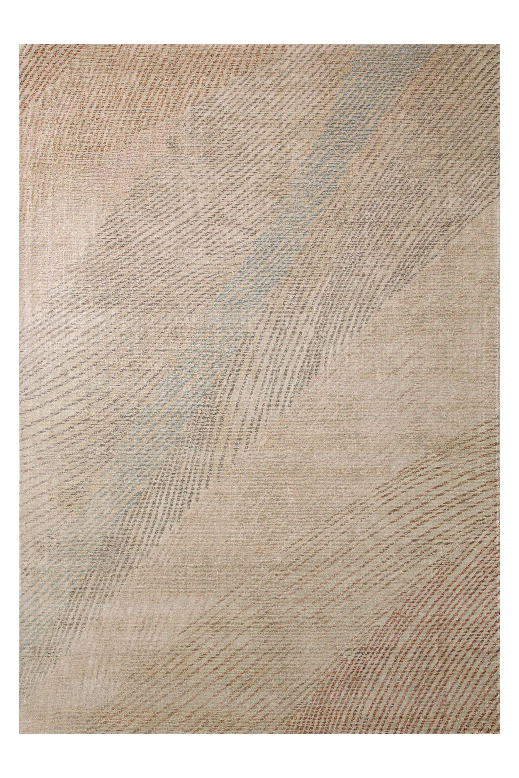 Kurzflorteppich Beige aus Viskose & Schurwolle "Skai" WECONhome