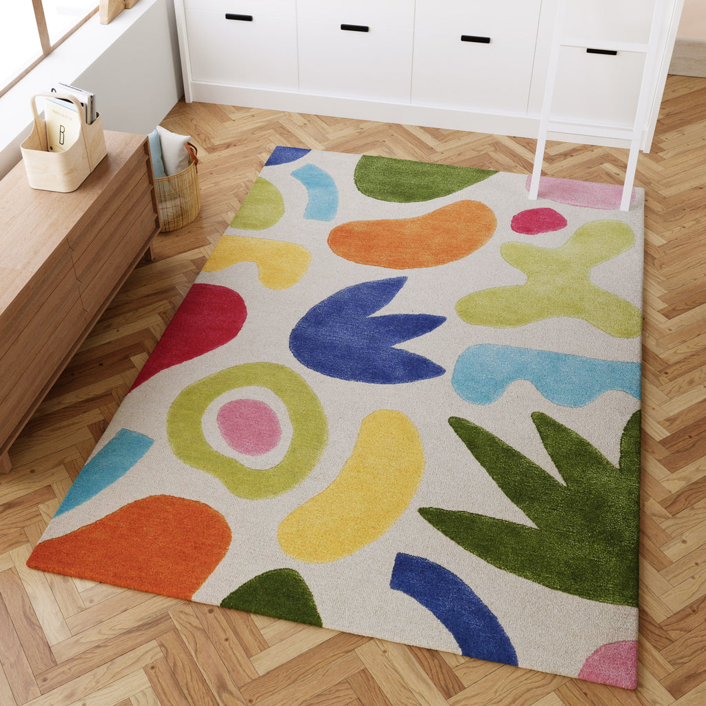 Kinderteppich Creme Bunt "Kimi" Smart Kids