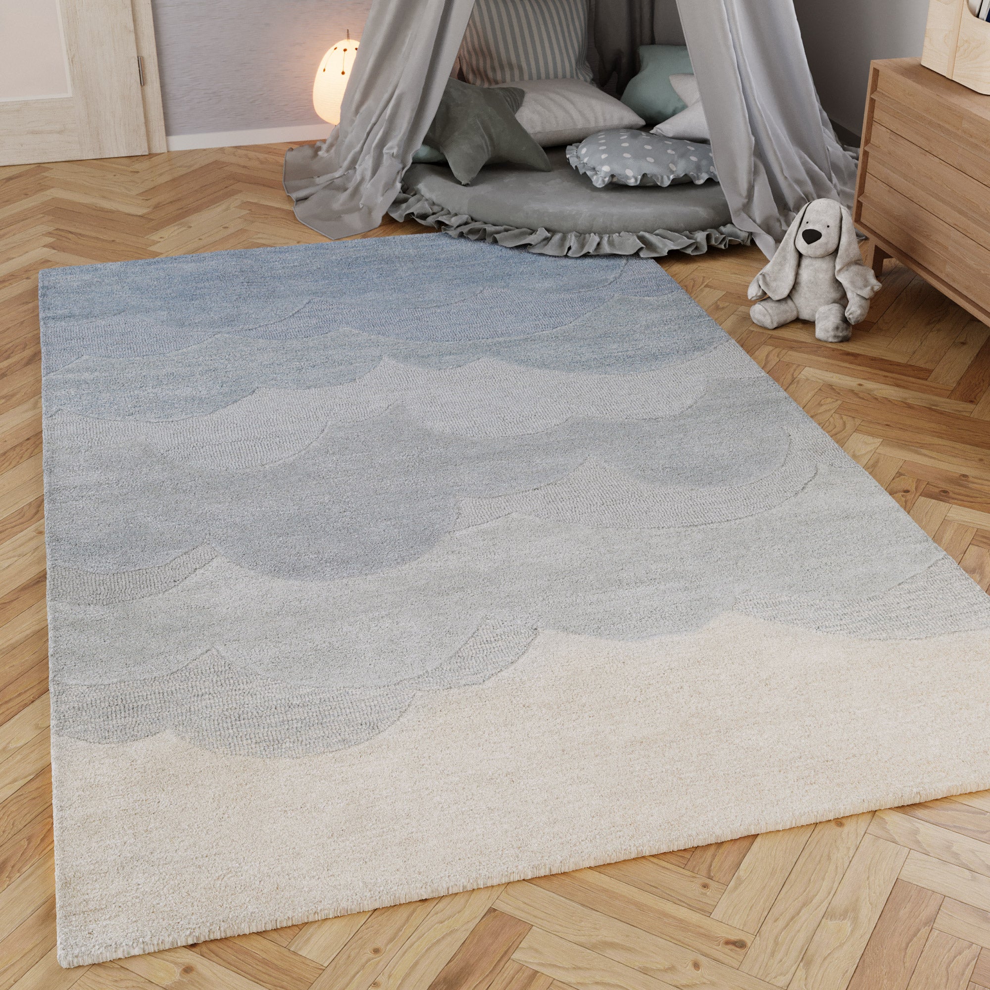 Kinderteppich Blau "Mika" Smart Kids