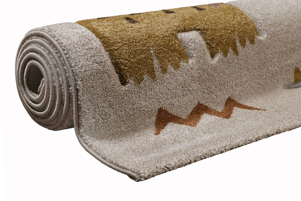 Kinderteppich Sand Beige meliert "T-Rex & Friends" Smart Kids