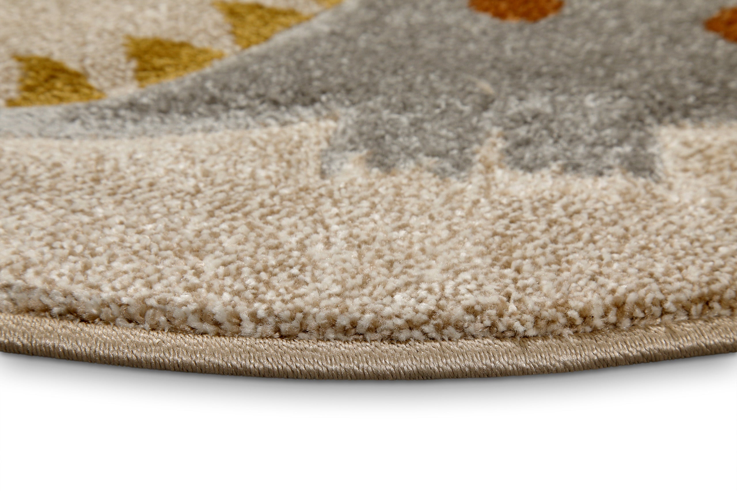 Kinderteppich Rund Sand Beige meliert "T-Rex & Friends" Smart Kids