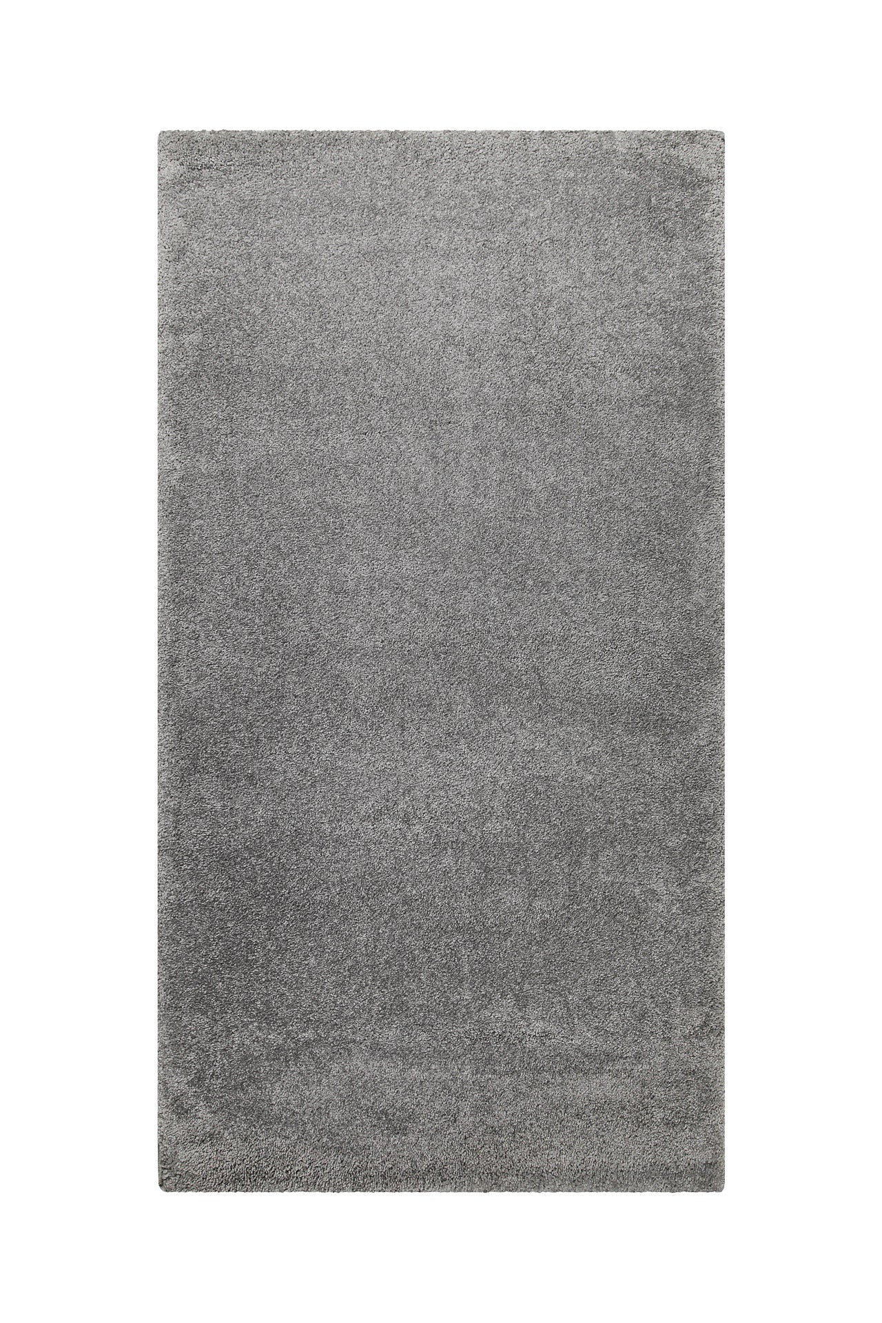 Hochflor Teppich Grau "Topas Silver" 60 x 110 cm