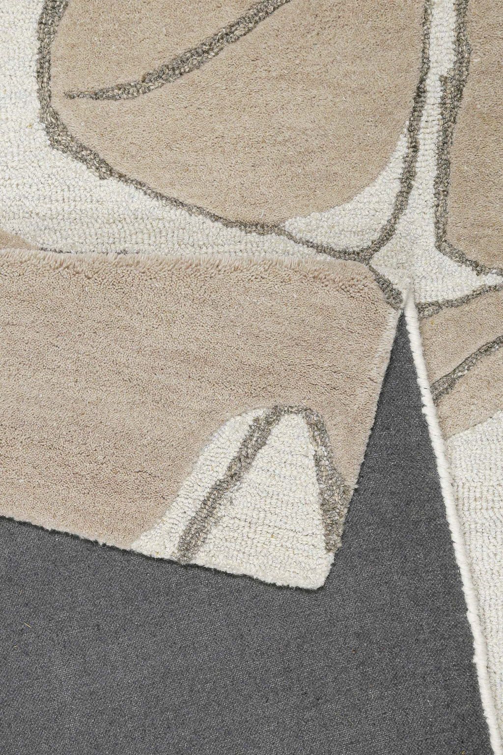 Kurzflorteppich Beige aus Schurwolle "Tunia" WECONhome