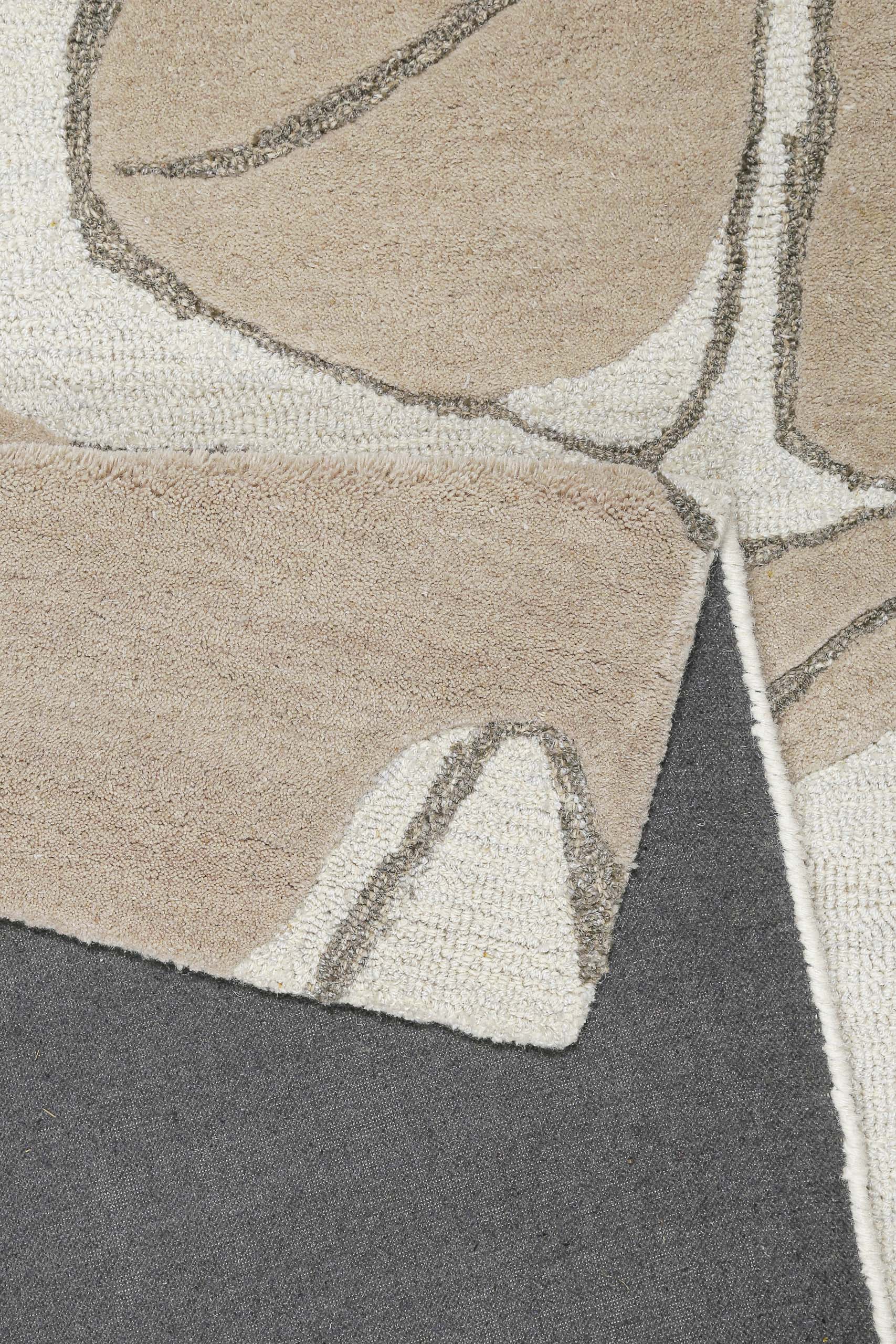 Kurzflorteppich Beige aus Schurwolle "Tunia" WECONhome