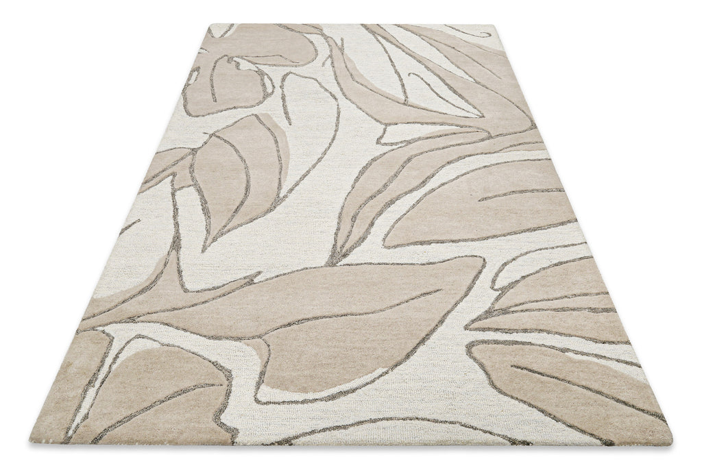 Kurzflorteppich Beige aus Schurwolle "Tunia" WECONhome
