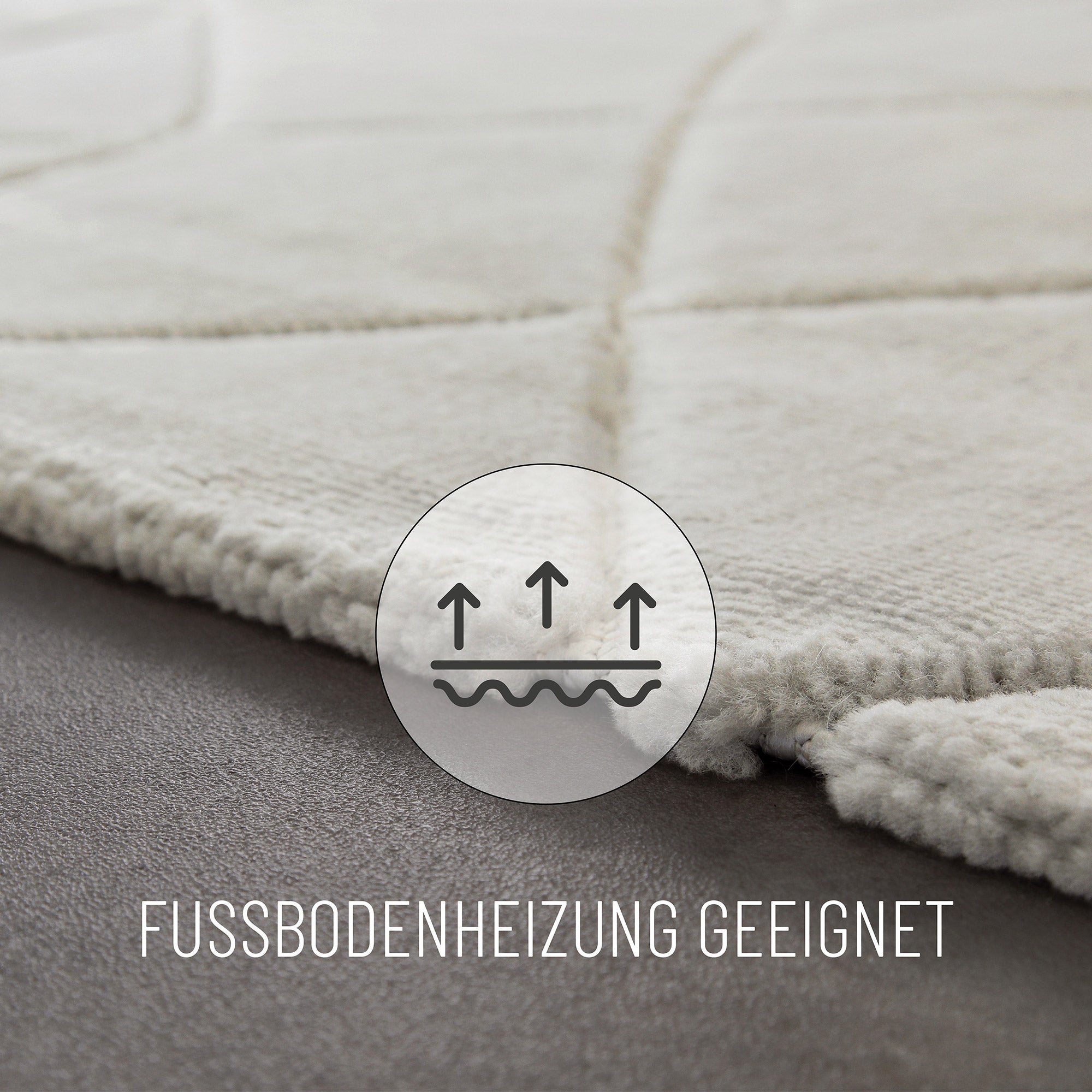 Kurzflorteppich Creme Weiß "Unplugged" WECONhome