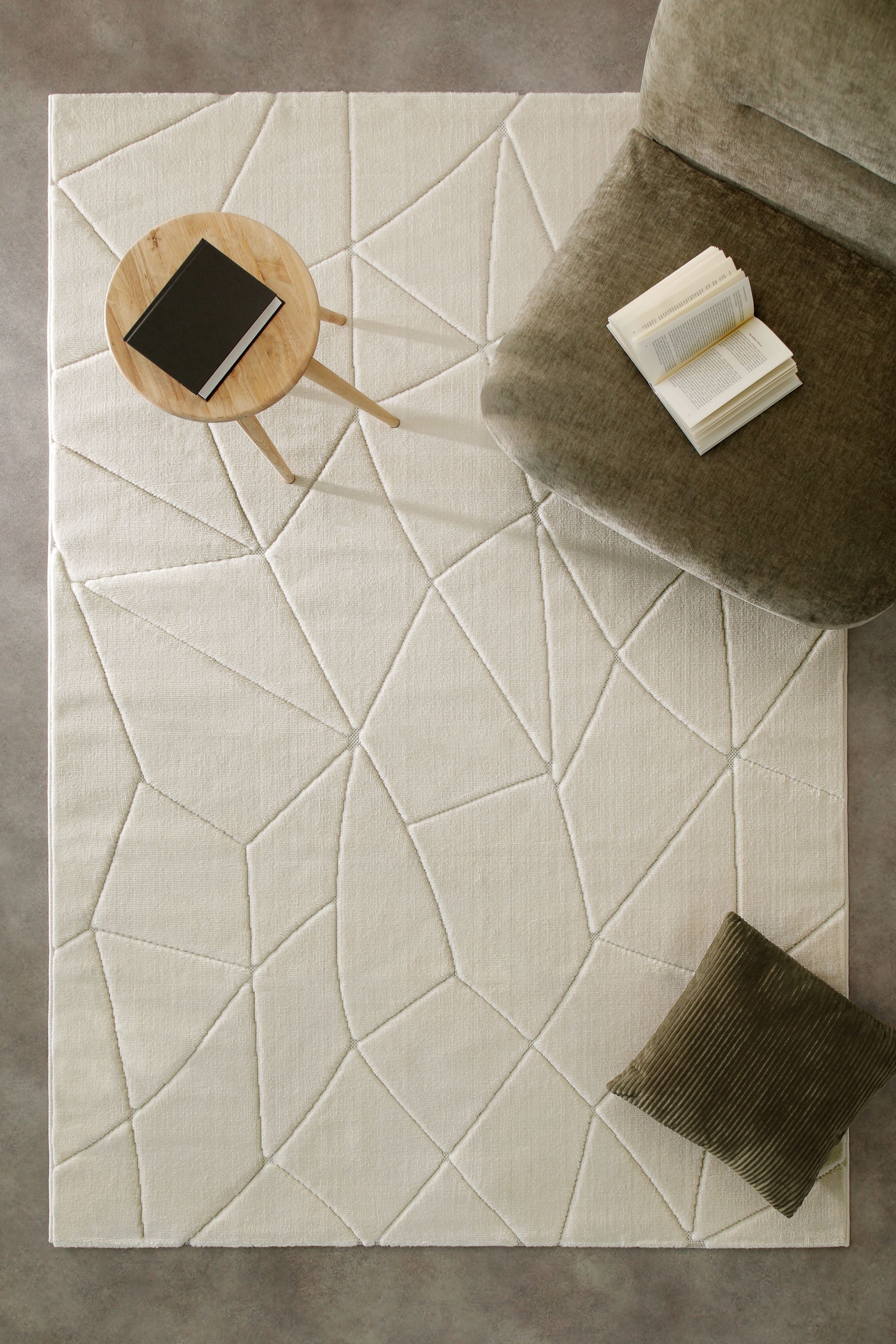 Kurzflorteppich Creme Weiß "Unplugged" WECONhome