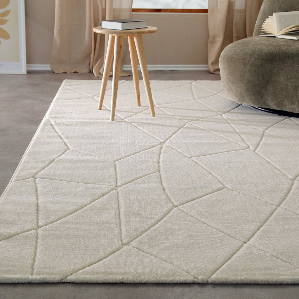 Kurzflorteppich Creme Weiß "Unplugged" WECONhome