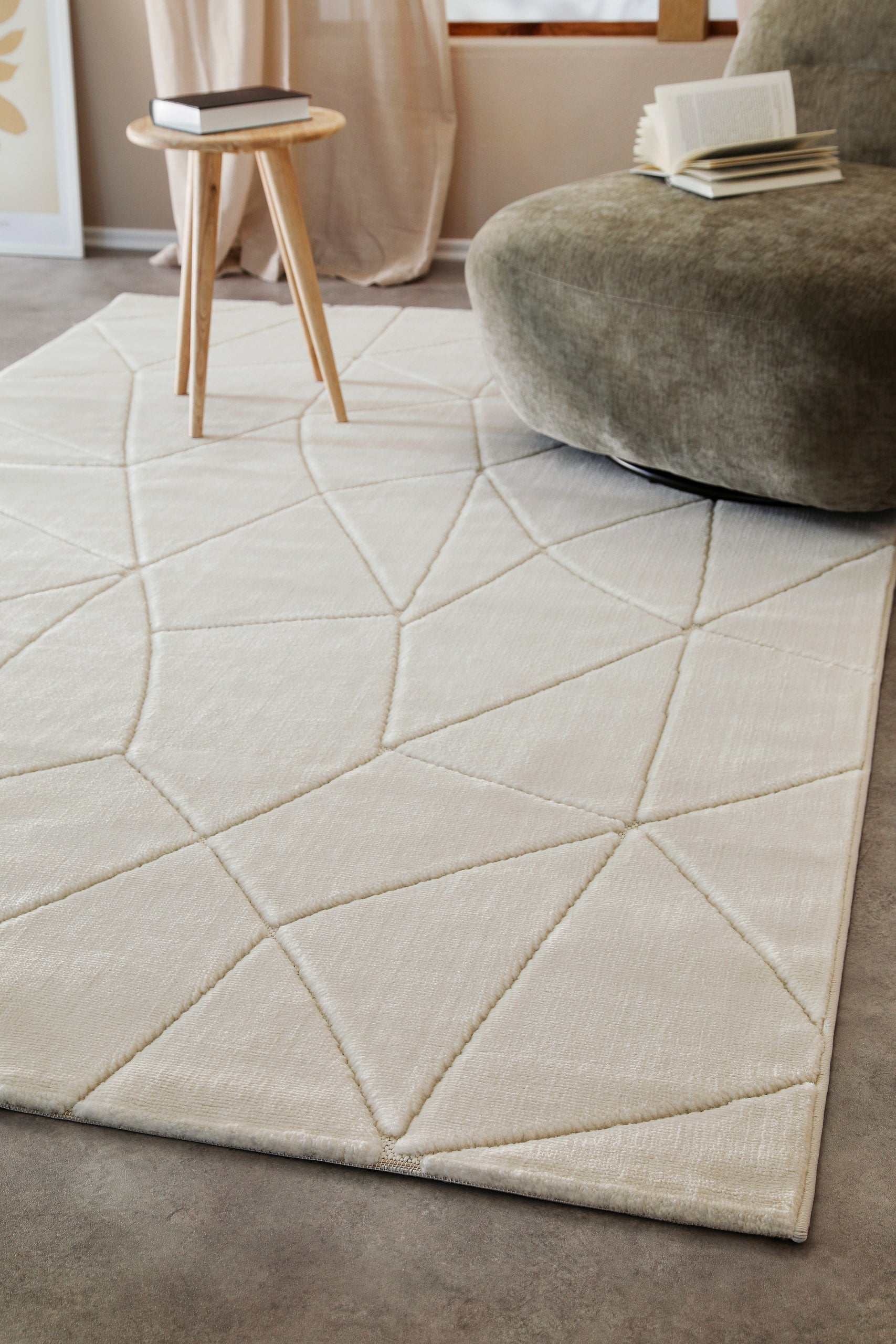 Kurzflorteppich Creme Weiß "Unplugged" WECONhome