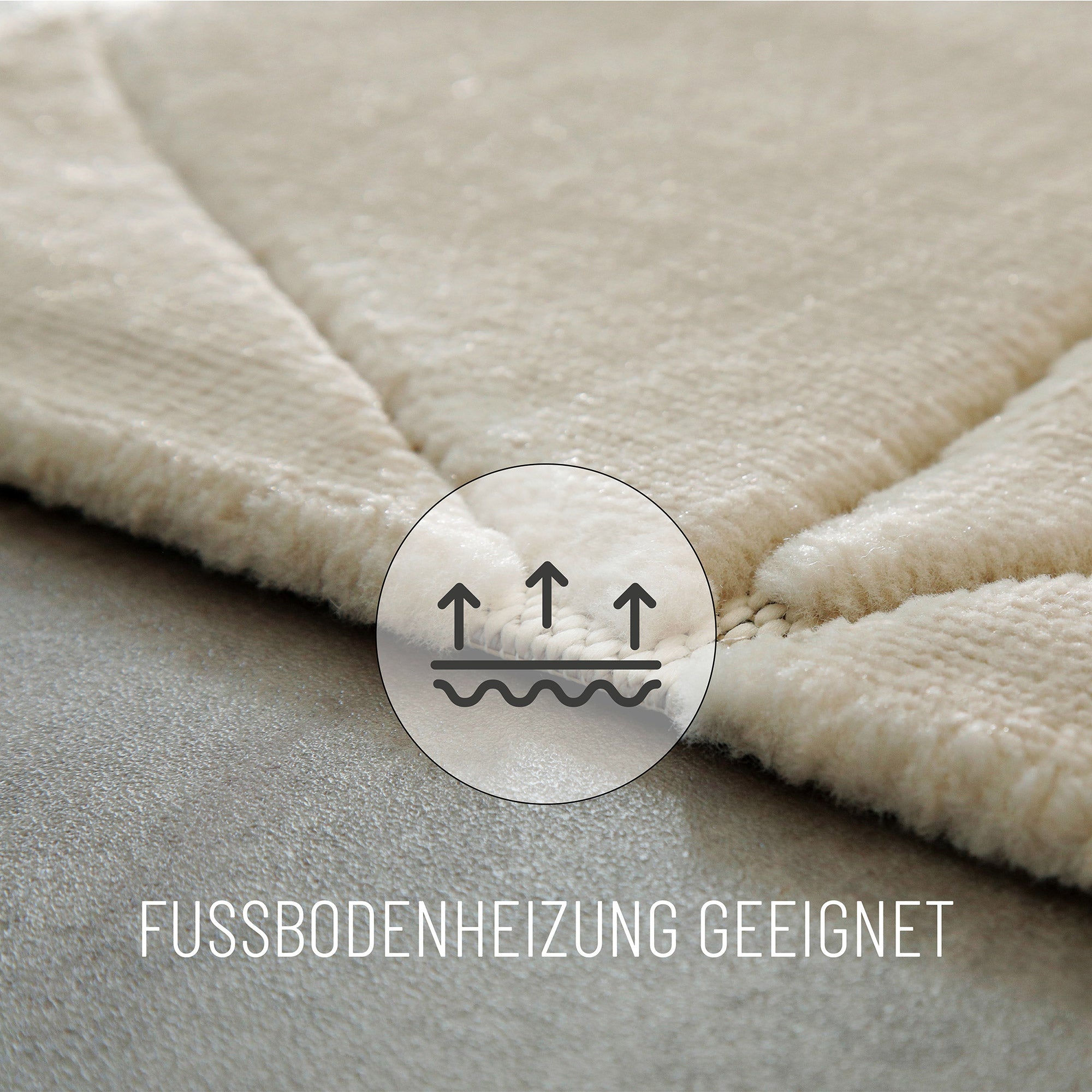 Kurzflorteppich Sand Beige "Unplugged" WECONhome