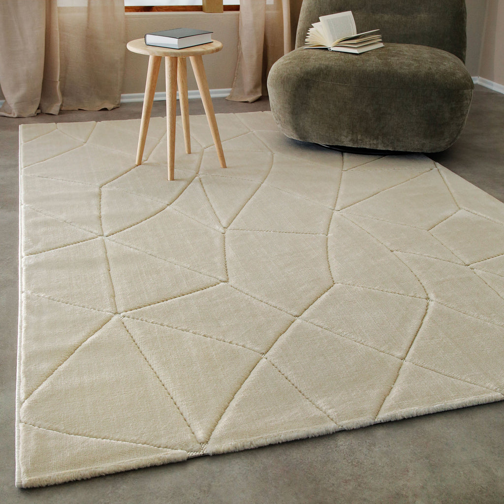 Kurzflorteppich Sand Beige "Unplugged" WECONhome