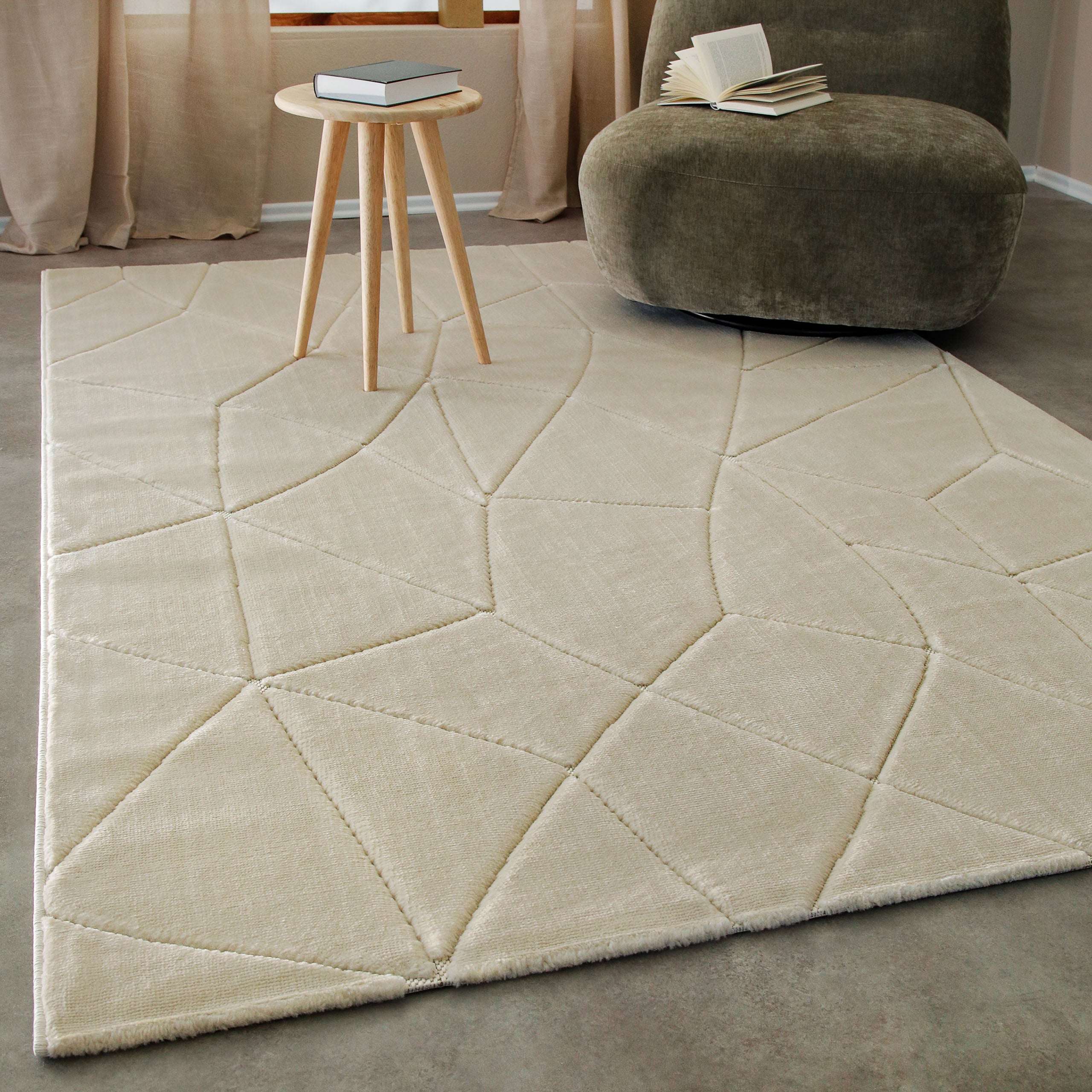 Kurzflorteppich Sand Beige "Unplugged" WECONhome