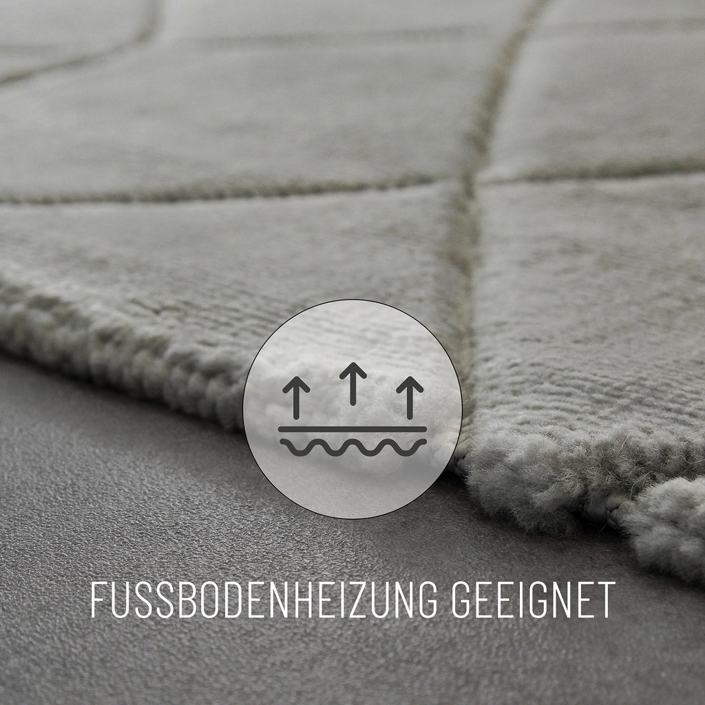 Kurzflorteppich Grau "Unplugged" WECONhome