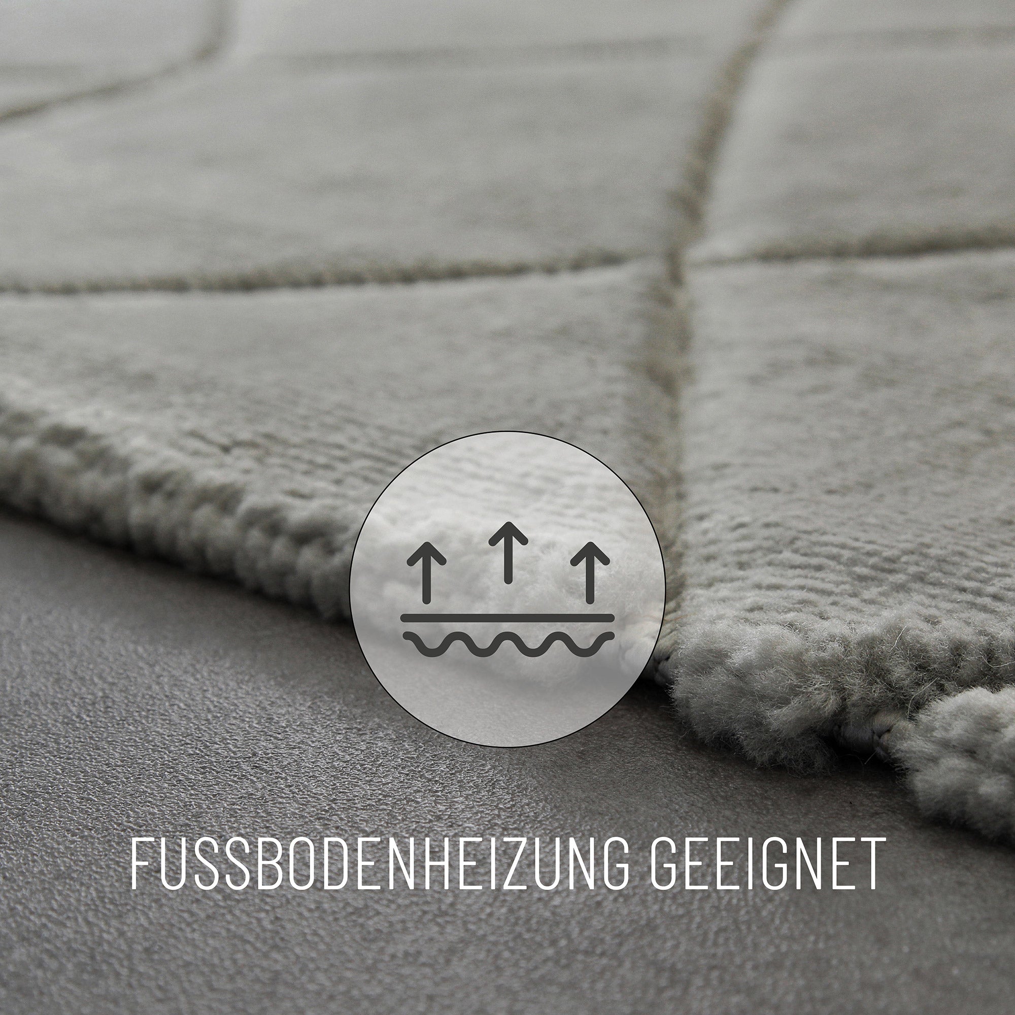 Kurzflorteppich Grau "Unplugged" WECONhome