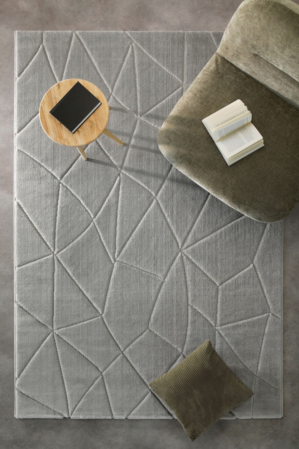Kurzflorteppich Grau "Unplugged" WECONhome