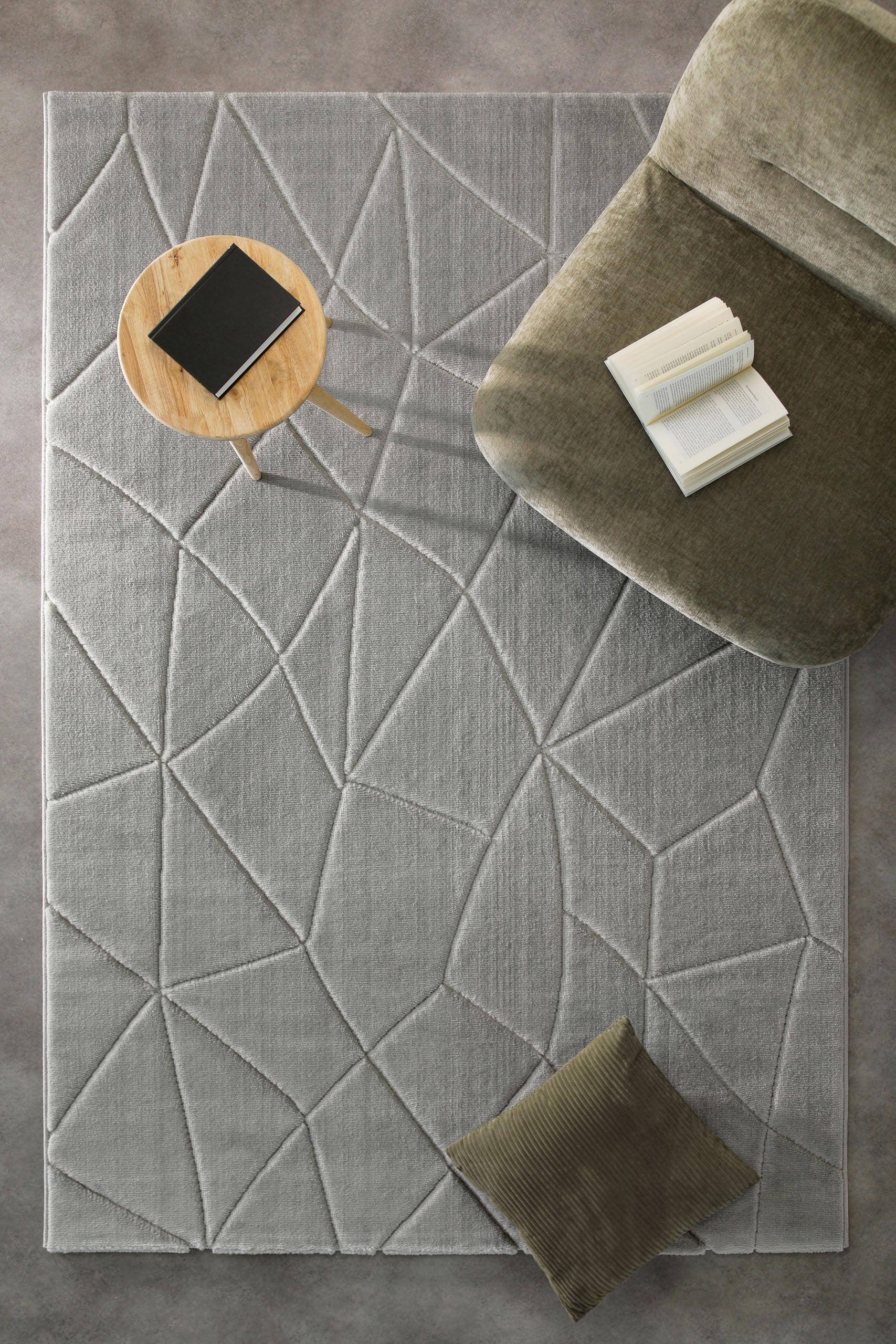 Kurzflorteppich Grau "Unplugged" WECONhome