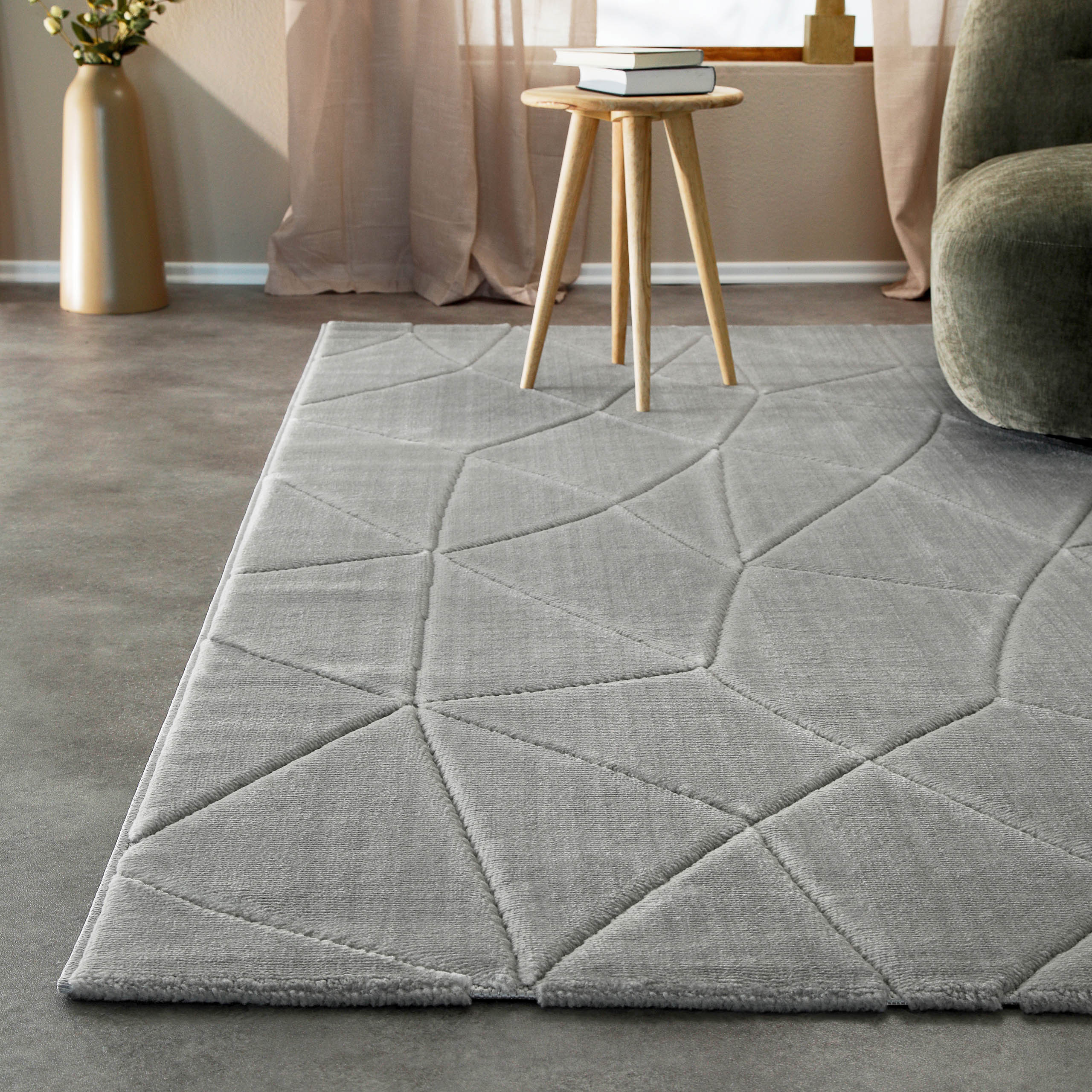 Kurzflorteppich Grau "Unplugged" WECONhome