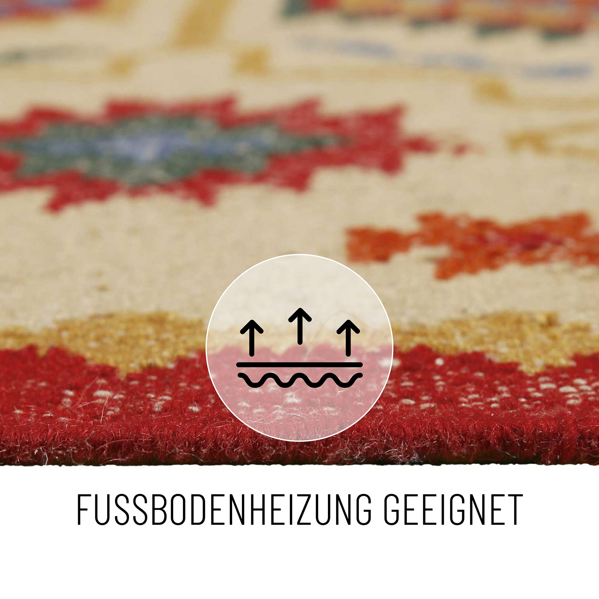 Kelim Teppich Beige aus Wolle "Valere" Green Looop