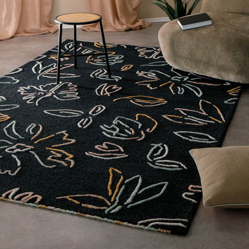 Kurzflorteppich Anthrazit aus Schurwolle "Vee" WECONhome